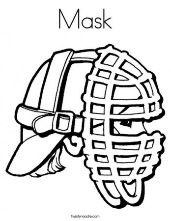 Mask Coloring Page - Twisty Noodle