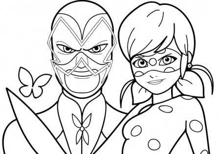 Coloring pages of Ladybug and Cat Noir for print and download -  Razukraski.com