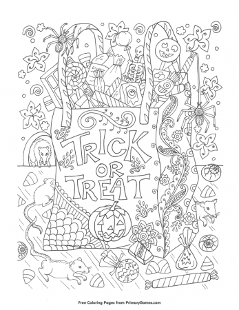 Trick or Treat Coloring Pages Popular (Page 1) - Line.17QQ.com