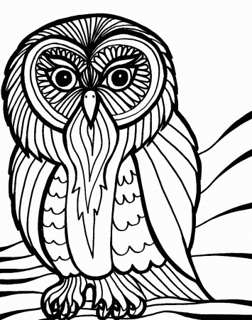 Scary Halloween Owl Coloring Pages | Hallowen Coloring pages of ...