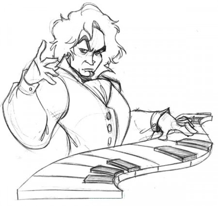 Beethoven In Manga Style Coloring Page : Best Place to Color