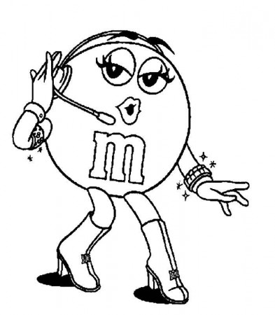 M & M Candy - Coloring Pages for Kids and for Adults