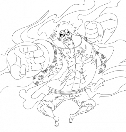 Monkey D. Luffy Gear 4th Lineart by ...