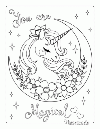 Magical Unicorn Coloring Pages for Kids & Adults