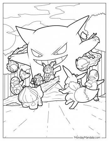 22 Gengar Coloring Pages (Free PDF ...