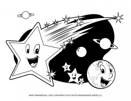 Shooting-Star-Coloring-Page-500w - Tim's Printables