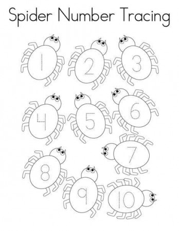 Spider Number Tracing Coloring Page - Free Printable Coloring Pages for Kids