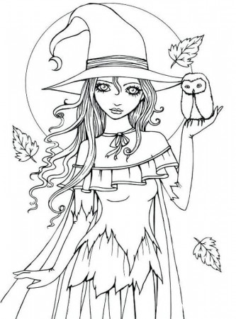 Witch coloring pages | Printable coloring pages - Wonder Day