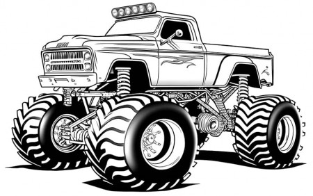Monster Truck Coloring Pages - 12 New Monster Truck Printables