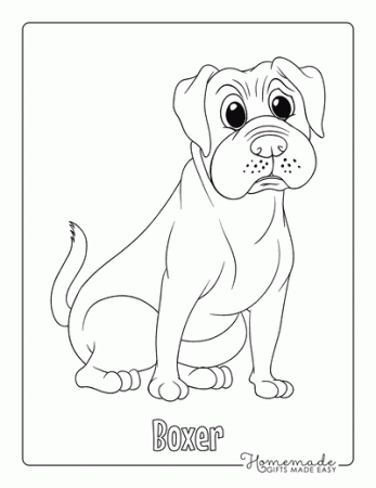 Free Dog Coloring Pages for Kids & Adults