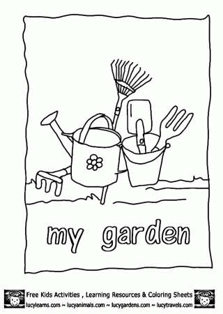 Garden Tools Coloring Pages | Garden coloring pages, Coloring pages, Coloring  sheets