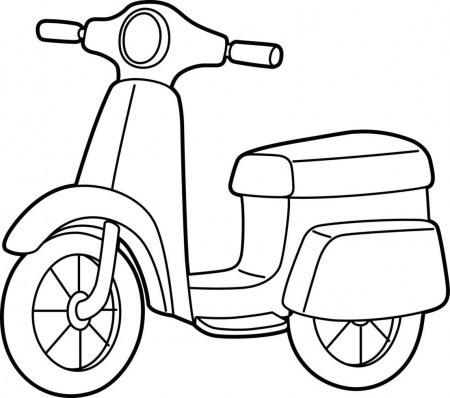 Scooter Coloring Page Isolated for Kids 5162935 Vector Art at Vecteezy