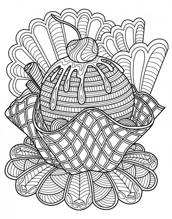 93 Best Cupcakes + Cakes Coloring Pages for Adults images ...