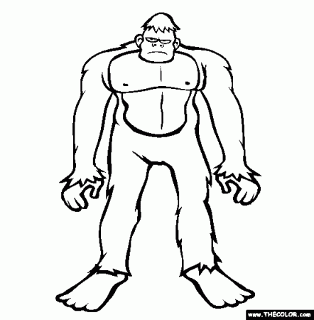 Sasquatch Colouring Pages Page Printable Bigfoot Coloring Pages In ...