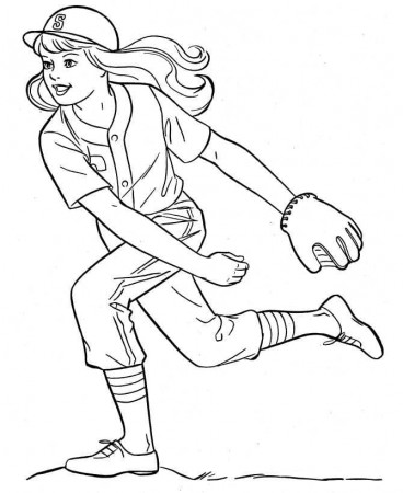 Softball Coloring Pages - Free Printable Coloring Pages for Kids