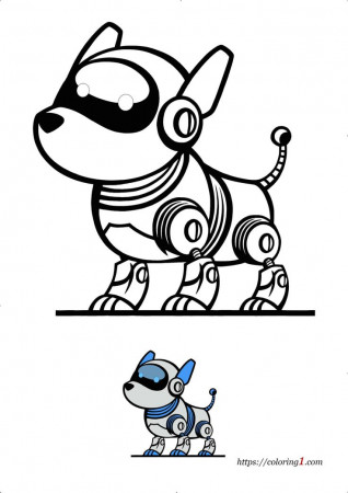 Robot Dog Coloring Pages - 2 Free Coloring Sheets (2021) | Dog coloring page,  Coloring pages, Free coloring sheets