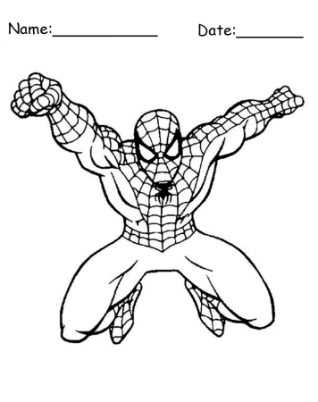 Spiderman Midswing Printable Coloring Pages