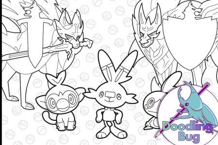 Pokemon Sword & Shield Colouring Page - Etsy Israel