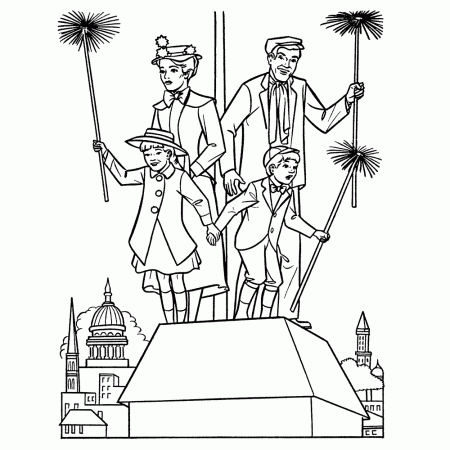 Mary Poppins coloring pages