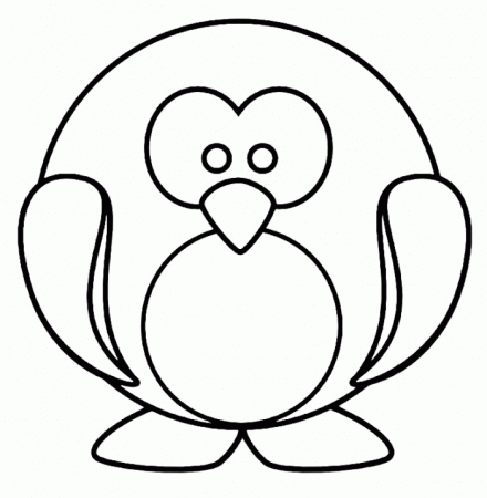 Cute Baby Penguin - Coloring Pages for Kids and for Adults