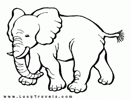 Simple Free Coloring Pages Of Safari Animals - Widetheme