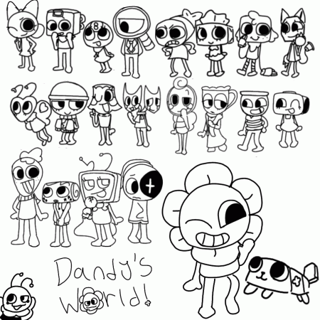 I doodled all the in-game toons bc I'm ...