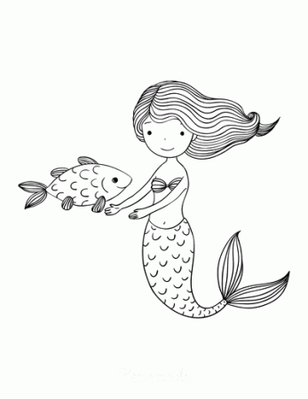 Printable Mermaid Coloring Pages with Free PDFs
