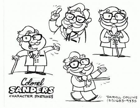 colonel sanders kfc cartoon - Clip Art Library