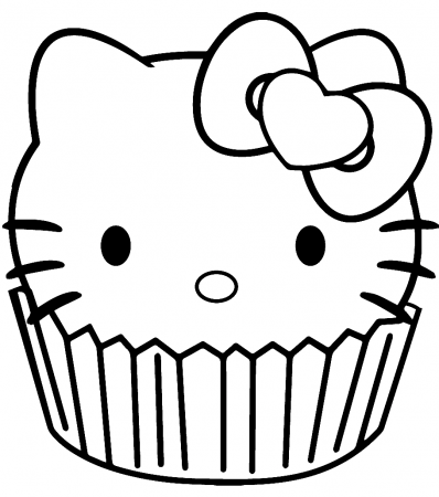 Hello Kitty Cupcake Coloring Pages - Hello Kitty Coloring Pages - Coloring  Pages For Kids And Adults
