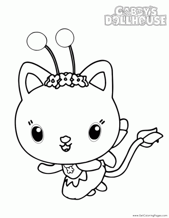 Kitty Fairy Gabby's Dollhouse Coloring Page - Get Coloring Pages