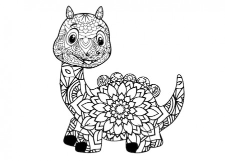 Premium Vector | Dinosaur mandala coloring pages for kids and adult premium  vector