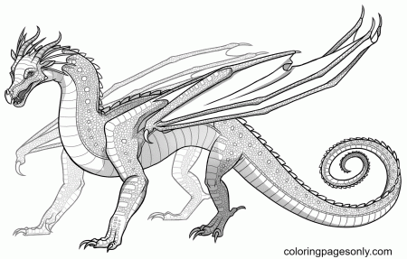 Rainwing Dragon Coloring Pages - Wings Of Fire Coloring Pages - Coloring  Pages For Kids And Adults