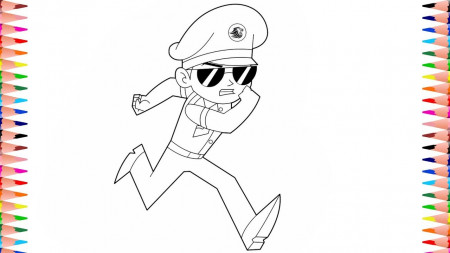 Running Little Singham | Little Singham Coloring Pages | Coloring With  Digital Crayons - YouTube
