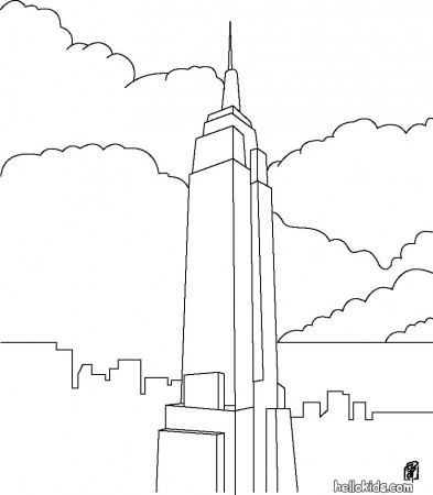 Empire state building coloring pages - Hellokids.com