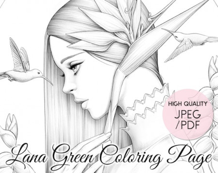 Song From Paradise Coloring Page for Adults Grayscale - Etsy