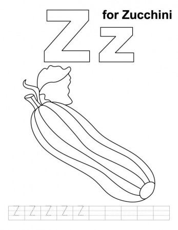 Z for zucchini coloring page with handwriting practice | Kids handwriting  practice, Handwriting practice, Improve handwriting