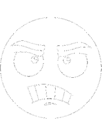 Printable Coloring Page: Angry Emotion