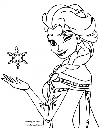 Elsa Winking Coloring Pages - Elsa Coloring Pages - Coloring Pages For Kids  And Adults