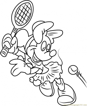 Minnie Mouse Play Badminton Coloring Page for Kids - Free Minnie Mouse  Printable Coloring Pages Online for Kids - ColoringPages101.com | Coloring  Pages for Kids