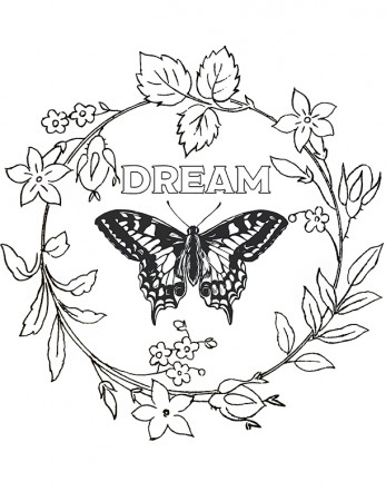 5 Butterfly Coloring Pages for Adults! - The Graphics Fairy