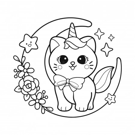 Kitty cat coloring pages Vectors & Illustrations for Free Download | Freepik