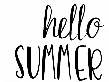 Hello Summer Stencil 5