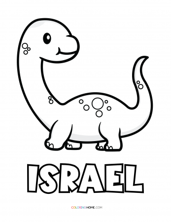 Israel dinosaur coloring page