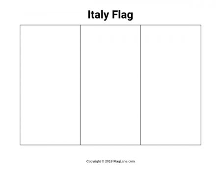 Free Italy Flag Coloring Page