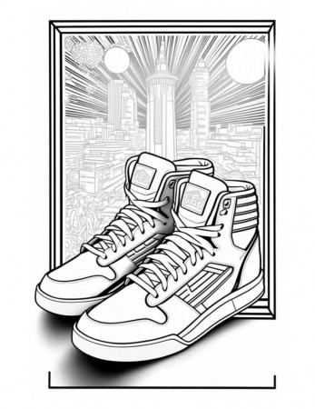 Sneaker Coloring Pages Set of 12 Sneaker Themed Downloadable - Etsy