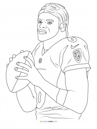 Lamar Jackson coloring page