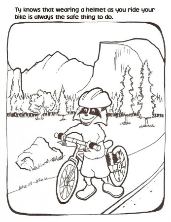 Bicycle Safety Free Printable Coloring Page - Free Printable Coloring Pages  for Kids