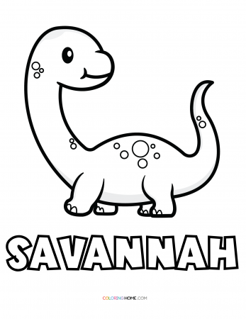 Savannah dinosaur coloring page