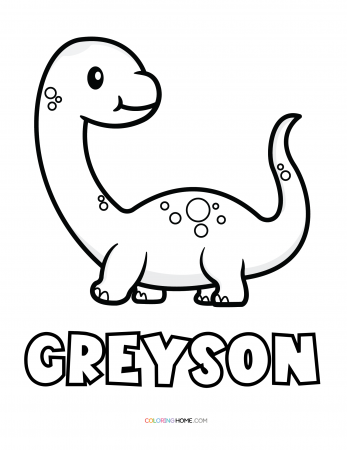 Greyson dinosaur coloring page