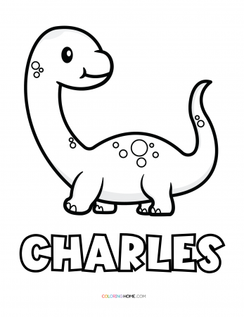 Charles dinosaur coloring page